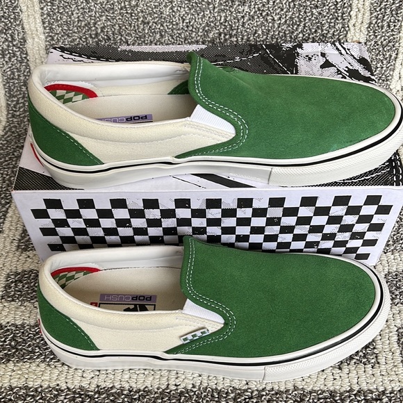 Vans Skate Slip-On Juniper/White MENS - Picture 2 of 16